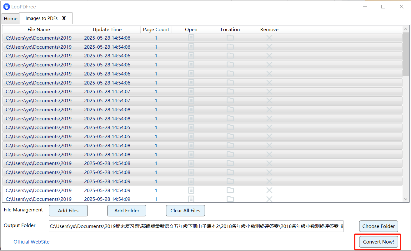 convert image to pdf using LEOPDF step 4