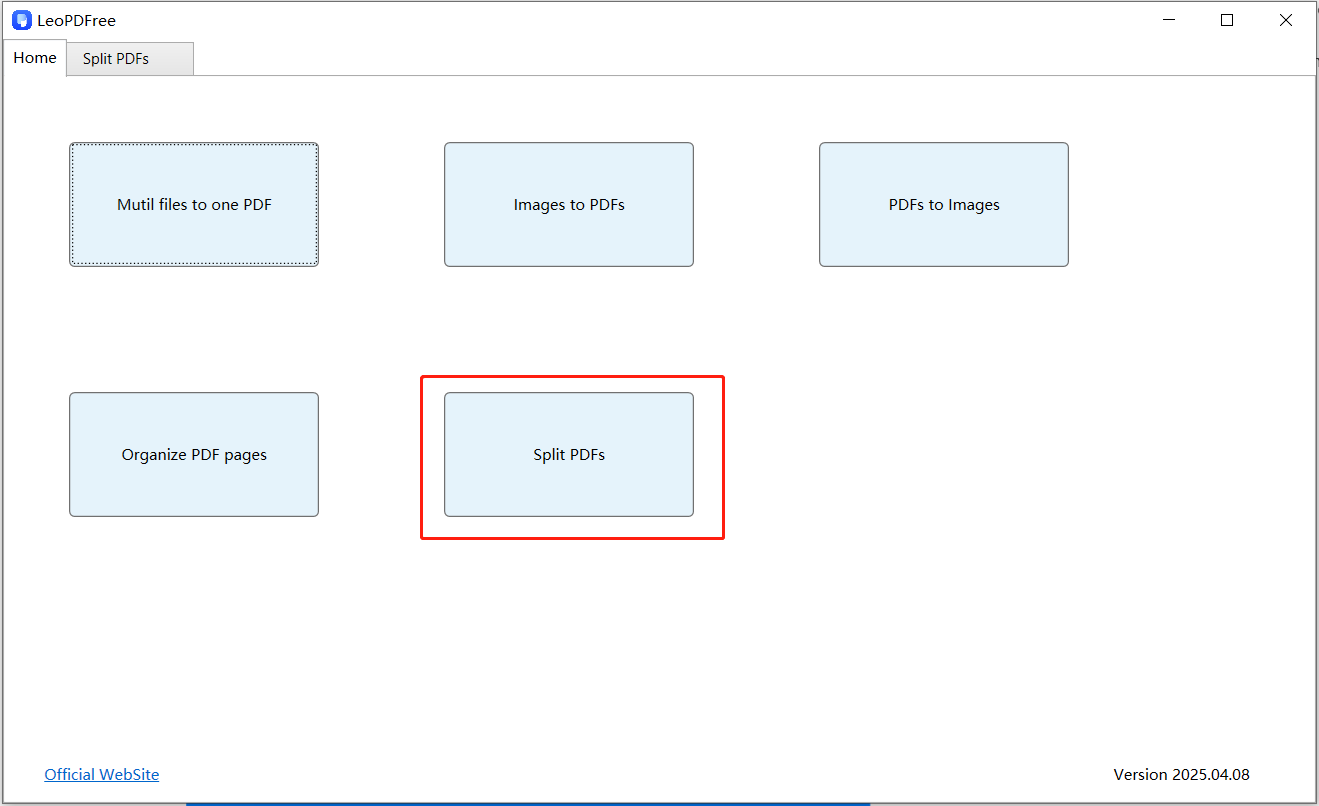LEOPDF step 1